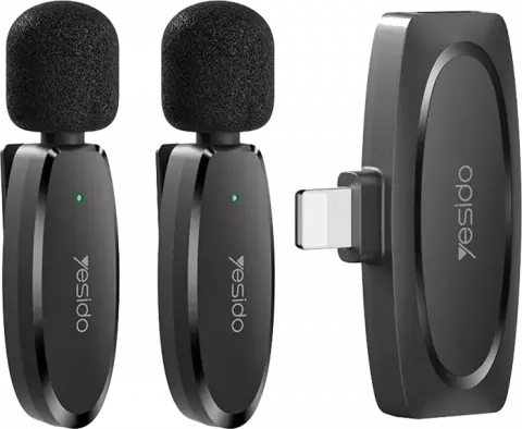 میکروفون یقه ای دوکاربره با سوکت لایتنینگ یسیدو YESIDO KR14